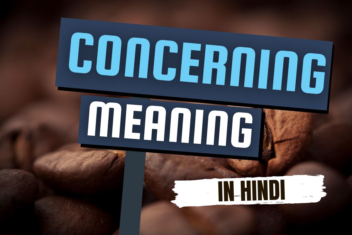 concerning Meaning in Hindi
